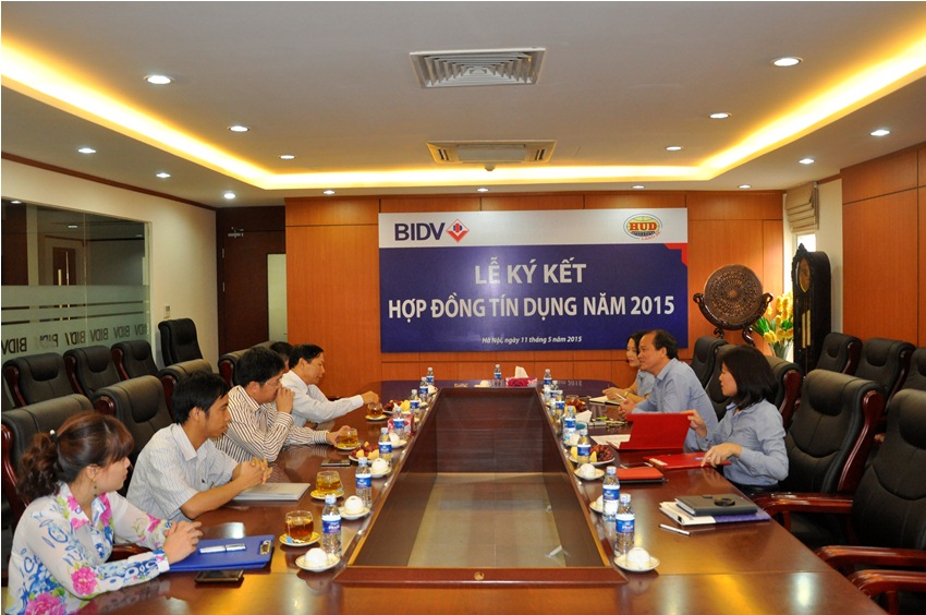 Toàn cảnh lễ ký kết giữa Công ty HUDLAND và BIDV Hà Nội